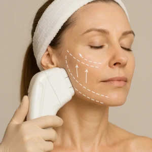 Woman having HI-FU to reduce wrinkles call LA LIPO Whitley Bay Now!