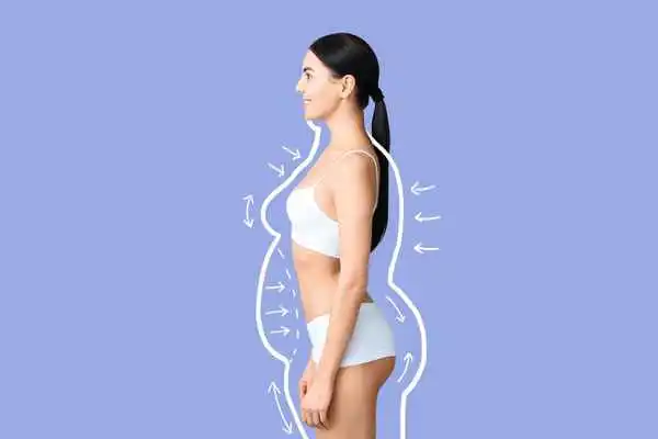 image of woman experiencing fat reduction treatment Whitley Bay