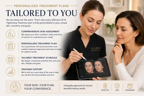book a consultation about your ultimate lift and tighten treatment Whitley Bay